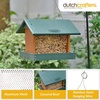 image:imagePoly Hanging Hopper Bird Feeder Large Bird Feeder for Outside Outdoors  Amish American Made Hanging Black amp RedTurf Green  Cedar