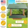 image:imagePoly Hanging Hopper Bird Feeder Large Bird Feeder for Outside Outdoors  Amish American Made Hanging Black amp RedTurf Green  Cedar