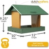 image:imagePoly Hanging Hopper Bird Feeder Large Bird Feeder for Outside Outdoors  Amish American Made Hanging Black amp RedTurf Green  Cedar
