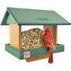 image:imagePoly Hanging Hopper Bird Feeder Large Bird Feeder for Outside Outdoors  Amish American Made Hanging Black amp RedTurf Green  Cedar