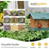 image:imagePoly Hanging Hopper Bird Feeder Large Bird Feeder for Outside Outdoors  Amish American Made Hanging Black amp RedTurf Green  Cedar