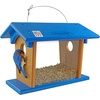 image:imageDutchCrafters Hanging Bluebird Feeder for Mealworms with 1 12 Entrance Hole Outdoor Live or Dried Mealworm Feeder for Bluebirds  Amish USA Made BlueBlue  Cedar