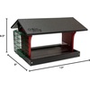 image:imageClassic Single Suet Poly Bird Feeder Gray amp Lime Mount Style  Post MountBlack  Bright Red