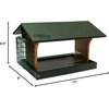 image:imageClassic Single Suet Poly Bird Feeder Gray amp Lime Mount Style  Post MountTurf Green  Cedar
