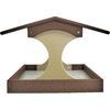 image:imageDutchCrafters Amish USA Made Poly Extra Large Fly Through Bird Feeder Post Mount for 4 x 4 Covered Bird Feeder Open Platform Seed Tray for Outdoor Outside Garden Yard Black amp CedarTudor Brown  Weatherwood