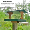 image:imageDutchCrafters Amish USA Made Poly Extra Large Fly Through Bird Feeder Post Mount for 4 x 4 Covered Bird Feeder Open Platform Seed Tray for Outdoor Outside Garden Yard Black amp CedarBlack  Cedar