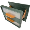 image:imageDutchCrafters Amish USA Made Poly Extra Large Fly Through Bird Feeder Post Mount for 4 x 4 Covered Bird Feeder Open Platform Seed Tray for Outdoor Outside Garden Yard Black amp CedarTurf Green  Cedar