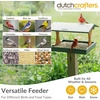 image:imageDutchCrafters Amish USA Made Poly Extra Large Fly Through Bird Feeder Post Mount for 4 x 4 Covered Bird Feeder Open Platform Seed Tray for Outdoor Outside Garden Yard Black amp CedarTudor Brown  Weatherwood