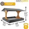 image:imageDutchCrafters Amish USA Made Poly Extra Large Fly Through Bird Feeder Post Mount for 4 x 4 Covered Bird Feeder Open Platform Seed Tray for Outdoor Outside Garden Yard Black amp CedarBlack  Cedar