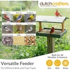 image:imageDutchCrafters Amish USA Made Poly Extra Large Fly Through Bird Feeder Post Mount for 4 x 4 Covered Bird Feeder Open Platform Seed Tray for Outdoor Outside Garden Yard Black amp CedarBlack  Cedar