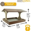 image:imageDutchCrafters Amish USA Made Poly Extra Large Fly Through Bird Feeder Post Mount for 4 x 4 Covered Bird Feeder Open Platform Seed Tray for Outdoor Outside Garden Yard Black amp CedarTudor Brown  Weatherwood