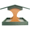 image:imageDutchCrafters Amish USA Made Poly Extra Large Fly Through Bird Feeder Post Mount for 4 x 4 Covered Bird Feeder Open Platform Seed Tray for Outdoor Outside Garden Yard Black amp CedarTurf Green  Cedar