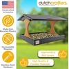 image:imageDutchCrafters Amish USA Made Poly Extra Large Fly Through Bird Feeder Post Mount for 4 x 4 Covered Bird Feeder Open Platform Seed Tray for Outdoor Outside Garden Yard Black amp CedarBlack  Cedar