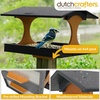 image:imageDutchCrafters Amish USA Made Poly Extra Large Fly Through Bird Feeder Post Mount for 4 x 4 Covered Bird Feeder Open Platform Seed Tray for Outdoor Outside Garden Yard Black amp CedarBlack  Cedar