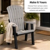 image:imageDutchCrafters Comfy Chair  Amish Made HDPE Outdoor Patio Lounge Chair Weather Resistant Porch Seating Furniture Outdoor Chair for Patio Deck Garden amp Backyard Weatherwood amp Tudor BrownWeatherwood  Black