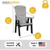 image:imageDutchCrafters Comfy Chair  Amish Made HDPE Outdoor Patio Lounge Chair Weather Resistant Porch Seating Furniture Outdoor Chair for Patio Deck Garden amp Backyard Weatherwood amp Tudor BrownCedar  Black