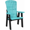 image:imageDutchCrafters Comfy Chair  Amish Made HDPE Outdoor Patio Lounge Chair Weather Resistant Porch Seating Furniture Outdoor Chair for Patio Deck Garden amp Backyard Weatherwood amp Tudor BrownAruba Blue  Black