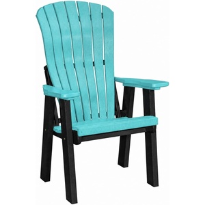 image:imageDutchCrafters Comfy Chair  Amish Made HDPE Outdoor Patio Lounge Chair Weather Resistant Porch Seating Furniture Outdoor Chair for Patio Deck Garden amp Backyard Weatherwood amp Tudor BrownAruba Blue  Black