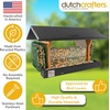 image:imageDutchCrafters Large Plastic Poly Hopper Bird Feeder with Two Suet Cages Bird Feeders for Outdoors for Food or Seed Gray amp Bright Red  Post MountHanging  Black  Cedar