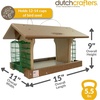 image:imageDutchCrafters Large Plastic Poly Hopper Bird Feeder with Two Suet Cages Bird Feeders for Outdoors for Food or Seed Gray amp Bright Red  Post MountHanging  Tudor Brown  Weatherwood