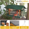 image:imageDutchCrafters Large Plastic Poly Hopper Bird Feeder with Two Suet Cages Bird Feeders for Outdoors for Food or Seed Gray amp Bright Red  Post MountHanging  Black  Cedar