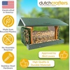image:imageDutchCrafters Large Plastic Poly Hopper Bird Feeder with Two Suet Cages Bird Feeders for Outdoors for Food or Seed Gray amp Bright Red  Post MountHanging  Turf Green  Cedar