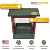 image:imageDutchCrafters Plastic Hanging Hopper Bird Feeder Small Bird Feeders for Outdoors Suitable for Bird Food Bird Seed Mealworm Small Turf Green amp WeatherwoodTurf Green  Cherry Wood