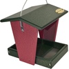 image:imageDutchCrafters Plastic Hanging Hopper Bird Feeder Small Bird Feeders for Outdoors Suitable for Bird Food Bird Seed Mealworm Small Turf Green amp WeatherwoodTurf Green  Cherry Wood