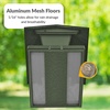 image:imageDutchCrafters Plastic Hanging Hopper Bird Feeder Small Bird Feeders for Outdoors Suitable for Bird Food Bird Seed Mealworm Small Turf Green amp WeatherwoodTurf Green