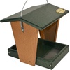 image:imageDutchCrafters Plastic Hanging Hopper Bird Feeder Small Bird Feeders for Outdoors Suitable for Bird Food Bird Seed Mealworm Small Turf Green amp WeatherwoodTurf Green  Cedar