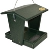 image:imageDutchCrafters Plastic Hanging Hopper Bird Feeder Small Bird Feeders for Outdoors Suitable for Bird Food Bird Seed Mealworm Small Turf Green amp WeatherwoodTurf Green