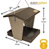 image:imageDutchCrafters Plastic Hanging Hopper Bird Feeder Small Bird Feeders for Outdoors Suitable for Bird Food Bird Seed Mealworm Small Turf Green amp WeatherwoodMilwaukee Brown  Weatherwood