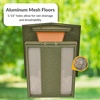 image:imageDutchCrafters Plastic Hanging Hopper Bird Feeder Small Bird Feeders for Outdoors Suitable for Bird Food Bird Seed Mealworm Small Turf Green amp WeatherwoodTurf Green  Cedar