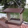 image:imageDutchCrafters Plastic Hanging Hopper Bird Feeder Small Bird Feeders for Outdoors Suitable for Bird Food Bird Seed Mealworm Small Turf Green amp WeatherwoodMilwaukee Brown  Weatherwood