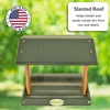 image:imageDutchCrafters Plastic Hanging Hopper Bird Feeder Small Bird Feeders for Outdoors Suitable for Bird Food Bird Seed Mealworm Small Turf Green amp WeatherwoodTurf Green  Cedar