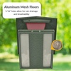 image:imageDutchCrafters Plastic Hanging Hopper Bird Feeder Small Bird Feeders for Outdoors Suitable for Bird Food Bird Seed Mealworm Small Turf Green amp WeatherwoodTurf Green  Cherry Wood