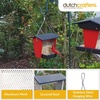 image:imageDutchCrafters Plastic Hanging Hopper Bird Feeder Small Bird Feeders for Outdoors Suitable for Bird Food Bird Seed Mealworm Small Turf Green amp WeatherwoodTurf Green