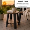 image:imageDutchCrafters Round End Stand  Amish Made HDPE Weather Resistant Outdoor Side Table for Patio Porch amp Deck Durable Polyethylene Accent Table for Outdoor Seating Areas Light Gray amp BlackLight Gray  Black
