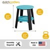 image:imageDutchCrafters Round End Stand  Amish Made HDPE Weather Resistant Outdoor Side Table for Patio Porch amp Deck Durable Polyethylene Accent Table for Outdoor Seating Areas Light Gray amp BlackWeatherwood  Black