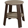 image:imageDutchCrafters Round End Stand  Amish Made HDPE Weather Resistant Outdoor Side Table for Patio Porch amp Deck Durable Polyethylene Accent Table for Outdoor Seating Areas Light Gray amp BlackWeatherwood  Tudor Brown