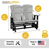 image:imageDutchCrafters Comfy 4ft Glider  Amish Made HDPE Outdoor Glider Bench Weather Resistant Patio amp Porch Glider Seating Furniture for Garden Deck amp Backyard Light Gray amp BlackLight Gray  Black