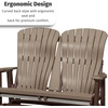 image:imageDutchCrafters Comfy 4ft Glider  Amish Made HDPE Outdoor Glider Bench Weather Resistant Patio amp Porch Glider Seating Furniture for Garden Deck amp Backyard Light Gray amp BlackAruba Blue  Black