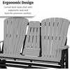 image:imageDutchCrafters Comfy 5ft Glider  Amish Made HDPE Outdoor Glider Bench Weather Resistant Patio amp Porch Seating Furniture for Outdoor Living Spaces Weatherwood amp BlackCedar  Black
