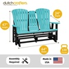 image:imageDutchCrafters Comfy 5ft Glider  Amish Made HDPE Outdoor Glider Bench Weather Resistant Patio amp Porch Seating Furniture for Outdoor Living Spaces Weatherwood amp BlackCedar  Black