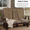 image:imageDutchCrafters Comfy 5ft Glider  Amish Made HDPE Outdoor Glider Bench Weather Resistant Patio amp Porch Seating Furniture for Outdoor Living Spaces Weatherwood amp BlackWeatherwood  Black