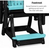 image:imageDutchCrafters Comfy Balcony Glider Chair  Amish Made HDPE Outdoor Glider Chair Porch Glider Seating Weather Resistant Patio Glider Furniture for Balcony Deck amp Front Porch Cedar amp BlackWeatherwood  Black