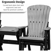image:imageDutchCrafters Comfy Balcony Glider and Table Combo  Amish Made HDPE Poly Porch Glider Weather Resistant Patio Seating Combo Balcony Glider for Patio Deck amp Garden Aruba Blue amp Black