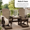 image:imageDutchCrafters Comfy Balcony Glider and Table Combo  Amish Made HDPE Poly Porch Glider Weather Resistant Patio Seating Combo Balcony Glider for Patio Deck amp Garden Aruba Blue amp Black
