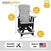 image:imageDutchCrafters Comfy Balcony Swivel Glider  Amish Made HDPE Outdoor Swivel Glider Chair Porch Swivel Glider Seating Patio Swivel Rocker Glider for Balcony Patio amp Deck Weatherwood amp Tudor BrownCedar  Black