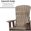 image:imageDutchCrafters Comfy Swivel Glider  Amish Made HDPE Outdoor Patio Swivel Glider Chair Weather Resistant Poly Outdoor Seating for Patio Deck amp Backyard Cedar amp BlackWeatherwood  Tudor Brown